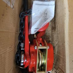 Big Red Manual Lever Chain Hoist, 3-Ton 6,000 Lbs