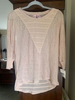 Lightweight Bare Pink Sweater Size L 