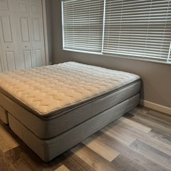 Fusion pillow top king mattress & box springs