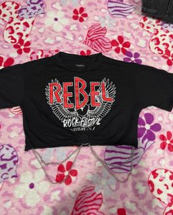 Rebel Rock Festival Crop Top Size XS