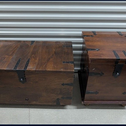 Pair Of Wooden Trunks
