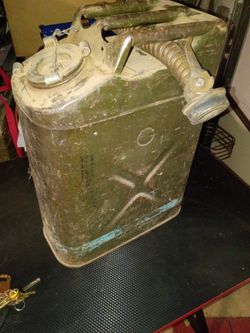 Vintage Army Military Gas Can 