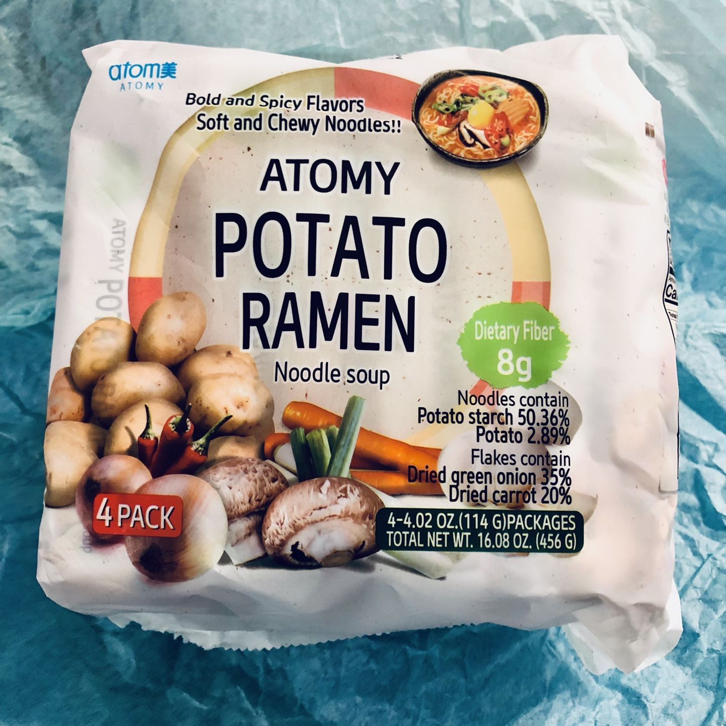 ramen-potato Nongshim Potato Ramen 4 Pack (400g) - Walmart.com