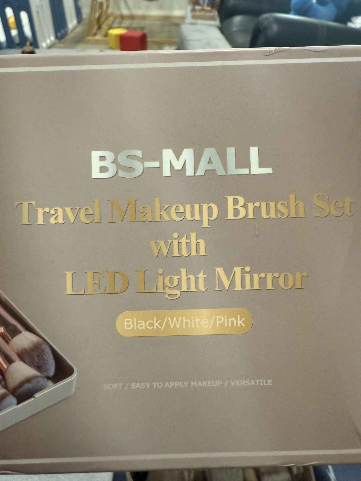 BS-mall Travel Makeup Brush Set With LED MIRROR