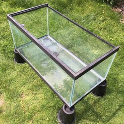 Large Size 36"L x 18.25"W x 16.75"H Glass Terrarium Aquarium Fish Tank with Wire Screen Top