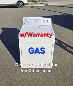 Clean Good Working Kenmore GAS Dryer Delivery and install for fee Cities in ad with warranty