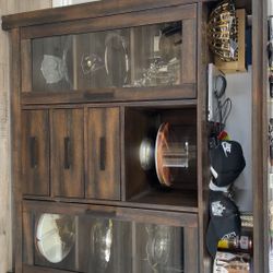 Dining set extendable table+ 8 chairs and 1bench + Buffet cabinet