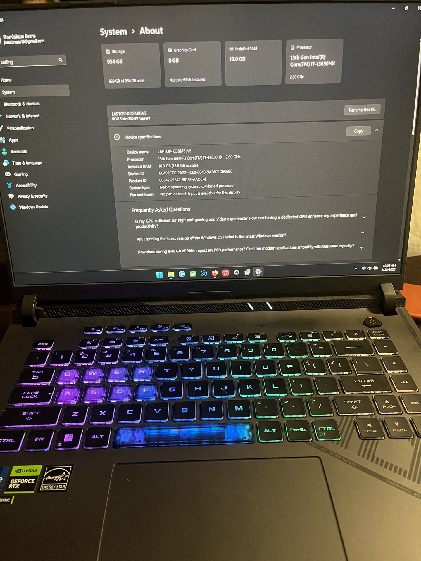 Asus Rog Strix G16 Rtx 4060