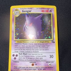 Gengar Pokemon Fossil Card