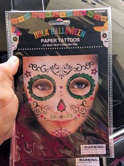 Day of the dead face tattoos