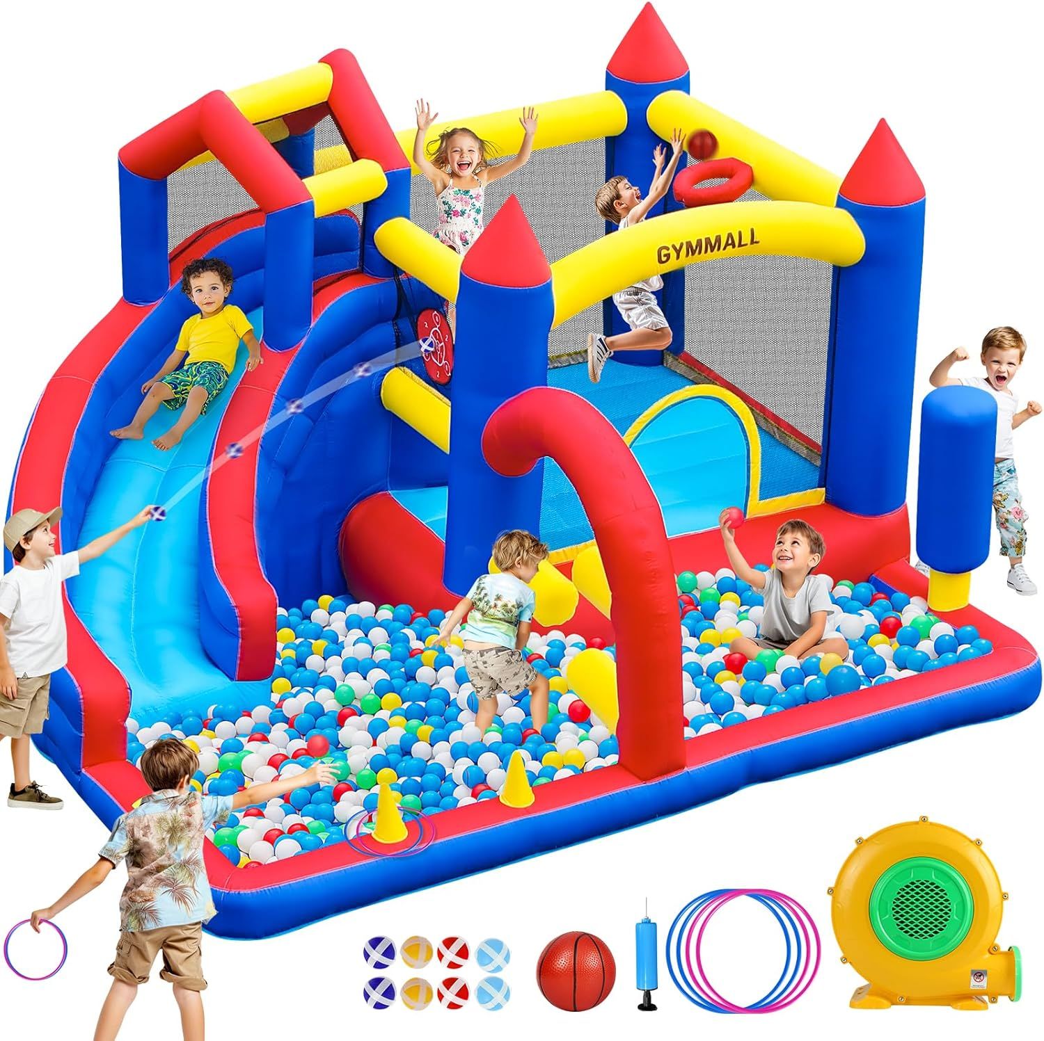 Bounce House Inflatable Bouncy House for Kids 3-12 Indoor & Outdoor