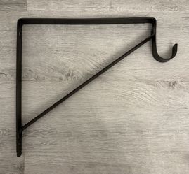 Bronze Metal Rod Shelf Bracket, Never Used