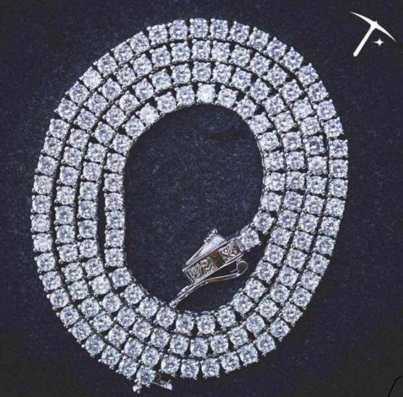 White Gold Tennis Chain