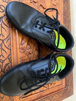 Black Drillmaster marching band shoes