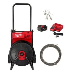 Milwaukee
M18 18V Lithium-Ion 3/8 in. x 75 ft. Cable Cordless Drain Cleaning Drum Machine Kit
