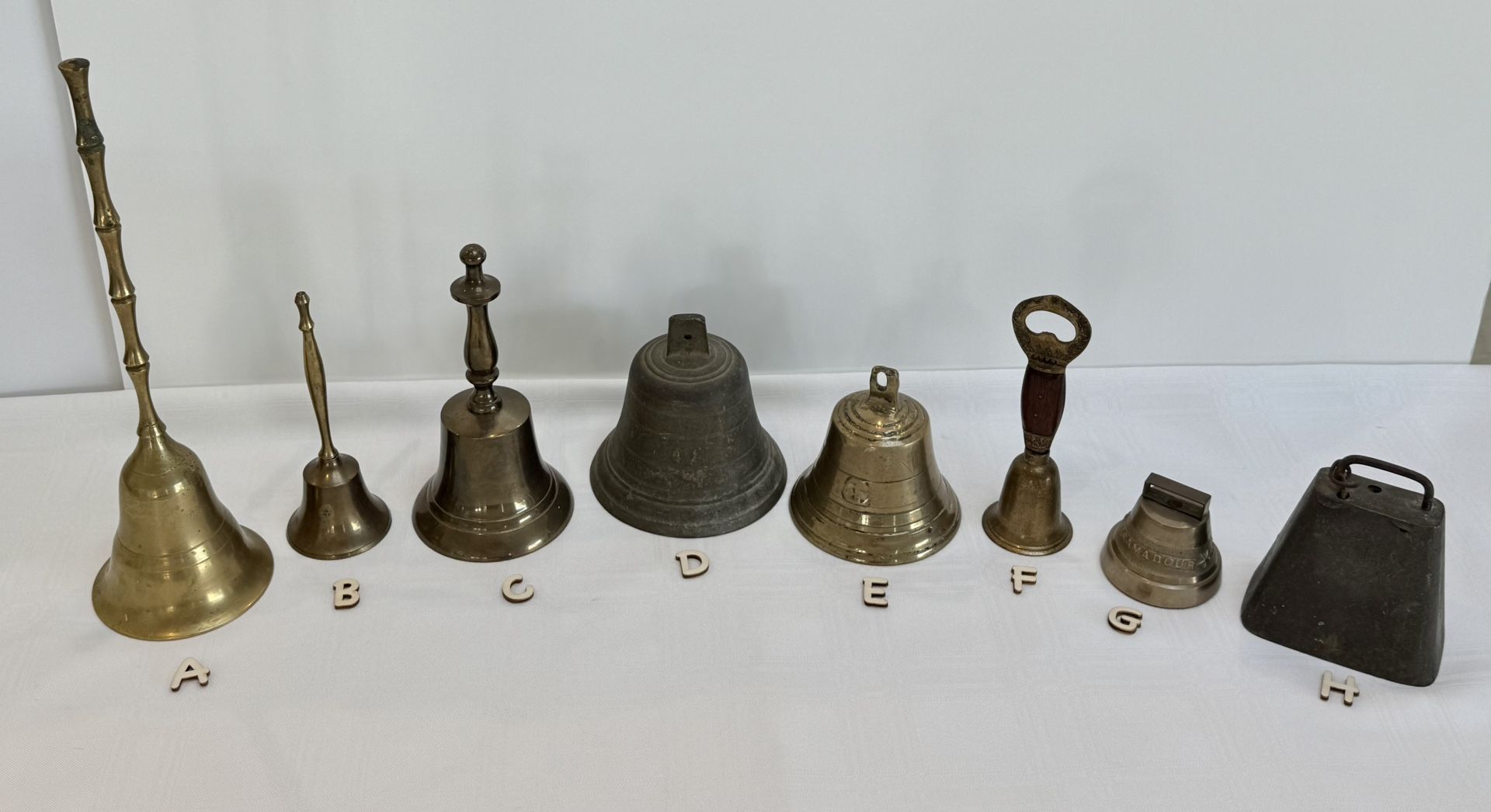 Antique Bells | Vintage Brass Bells | Miniature French Bell | School Bell | Pricing In Description