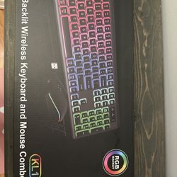 Brand New Wireless RGB Backlit Keyboard & Mouse Set - Sealed!