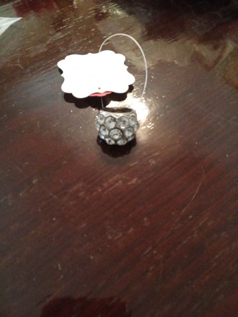 Silver Plate Rhinestone Ring