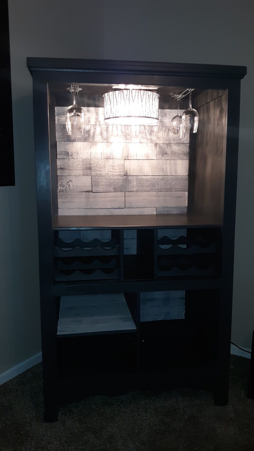 Wine Bar Armoire , Wine Armoire Handmade. Unique One of A Kind Buy now for $1250 or make a bid