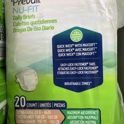 never opened large adult diapers 