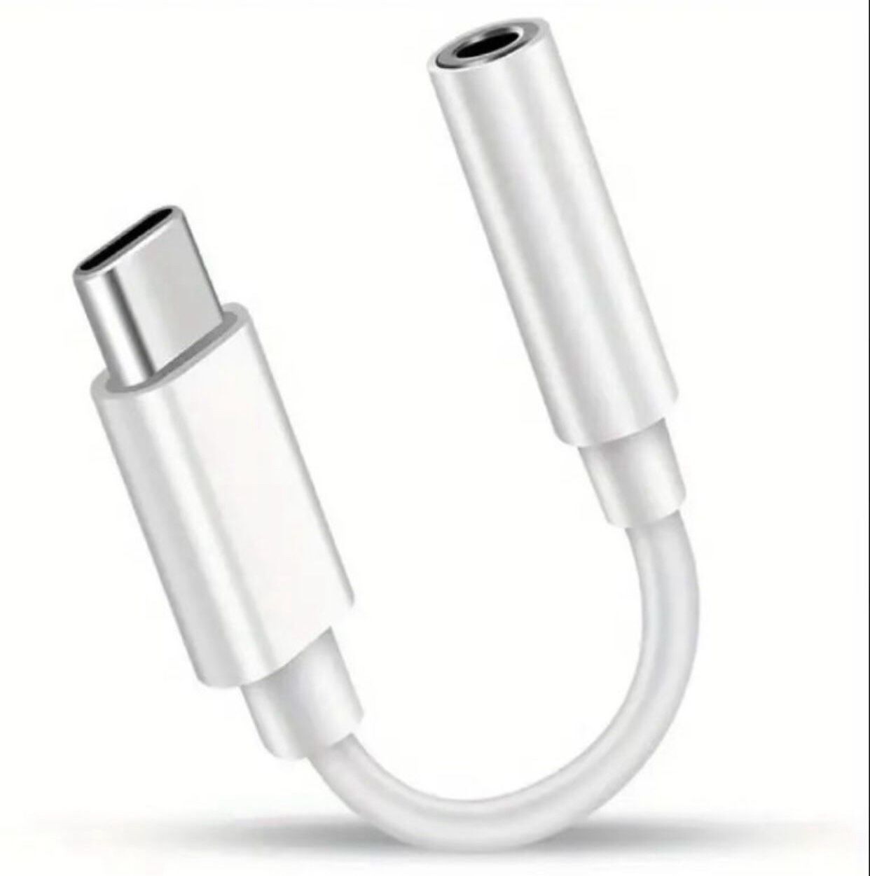 Type-C to 3.5mm Headphone Jack Adapter, 1pc Male to Female USB-C Audio Aux Cable Cord Converter, iPhone 15 16 / Android Phones Cellphones Devices