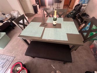 Dining room table and chairs