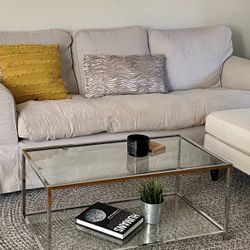 Glass/metal Coffee Table 