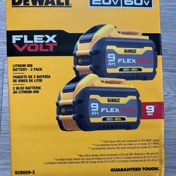 DEWALT FLEXVOLT 20V/60V MAX Lithium-Ion 9.0Ah Battery  (2 Pack