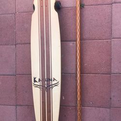Kahuna 57” Longboard w/ 6ft Big Stick Paddle (Surf Style Cruiser)