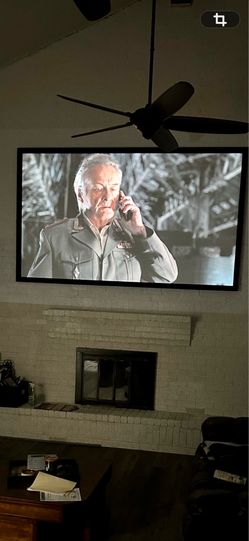 150” projector screen with frame.