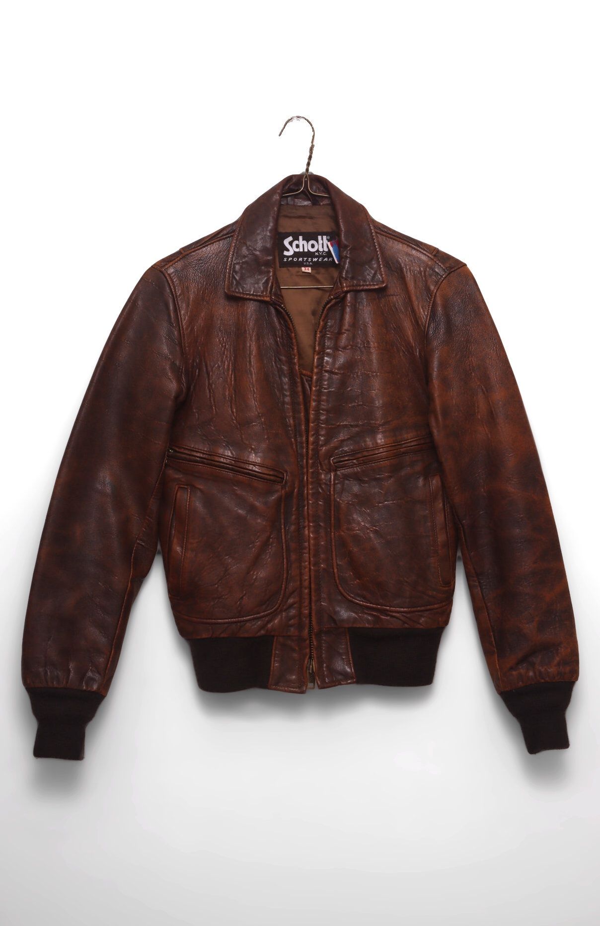 Schott NYC - Vintage Brown Leather Jacket