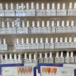 100 sen brand gel color polish set with sample book like new light use