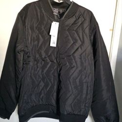 Men's Quilted Jacket XL Black New