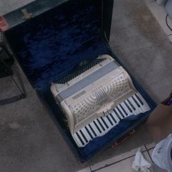 Pearl White Accordian 