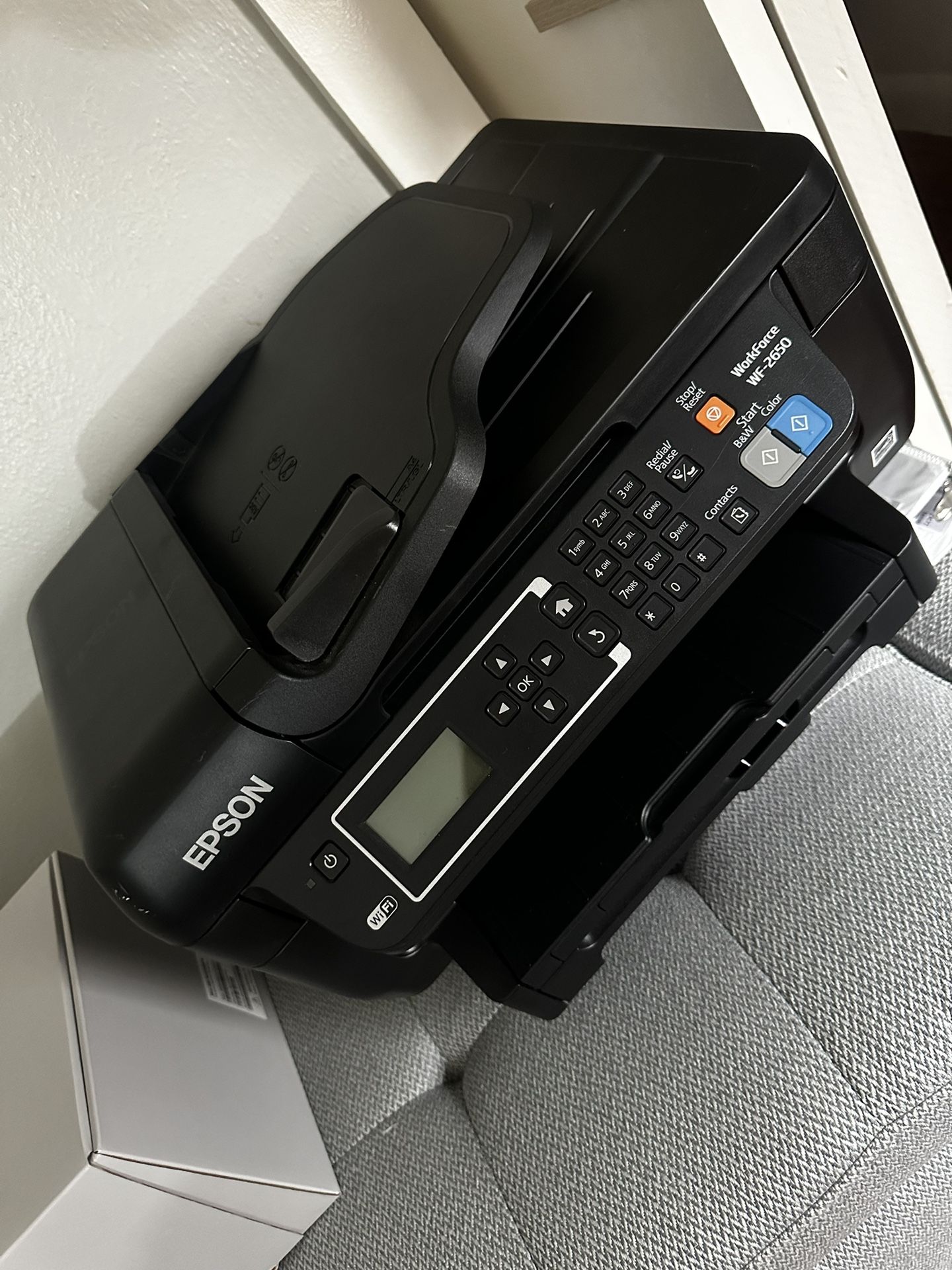 EPSON Workforce WiFi printer/fax machine. 