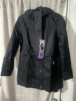 NWT Hunter Women's Water-Resistant Cotton Smock Jacket, Black, Size XS
