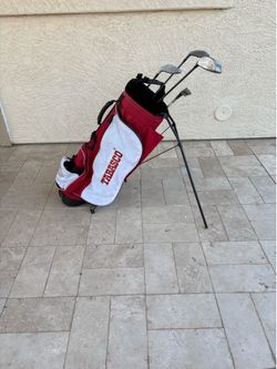 Ping x Tabasco golf bag with clubs