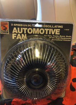 New 12 Volt 2 speed oscillating Auto fan great for truckers