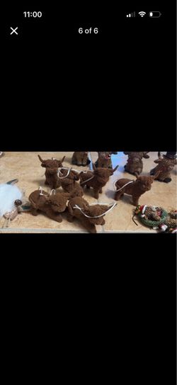 Highland Cow Figurines and Ornaments Set