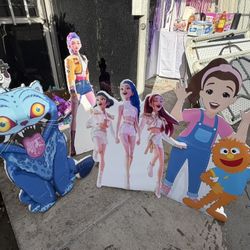 FOAM KPOP and Ms Rachel Character Cut Outs 