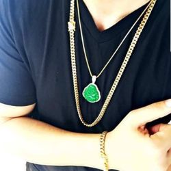 Cuban set 8mm Gold Plated Does Not Loses Color