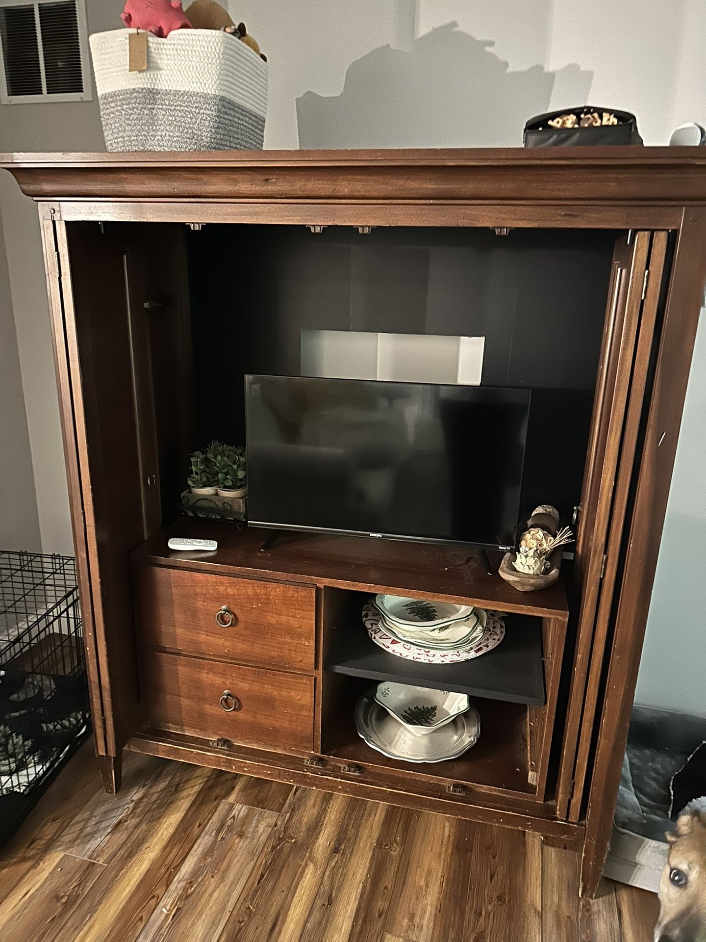 Beautiful Cherry Wood Armoire