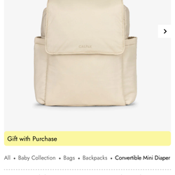 Calpack mini diaper bag