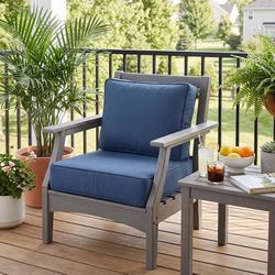 24''x24'' Outdoor Chair Cushions Set, Stain Resistant and Water Resistant, Sunbrella Fabric Cushion with Individual Pocket Springs for Backyard, Sofa,