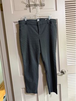 Gap Women’s Checkered Signature Skinny Ankle Pants Black/White Size 18 Low Rise