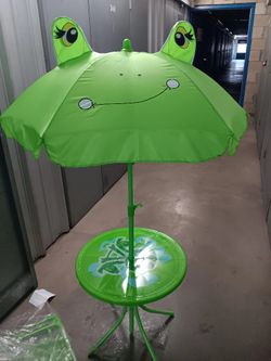 Set De Mesa Y 2 Sillas K Se Doblan Para Ninos Incluye Sombrilla De Patio 