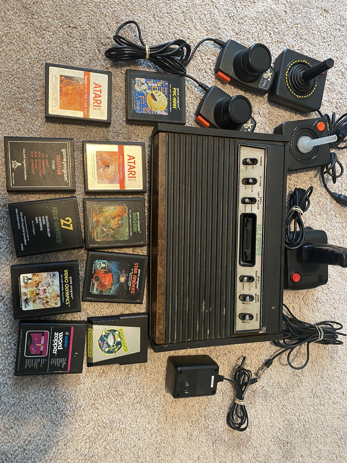 Atari Tele-games Video Arcade + 10 Games