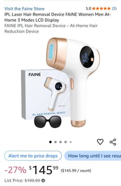 New IPL Laser Hair Removal Device FAINE Women Men At-Home 3 Modes LCD Display
FAINE IPL Hair Removal Device – At-Home Hair Reduction Device