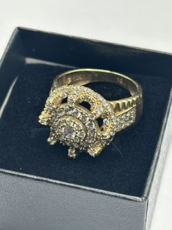 Mens 10k Gold crown Ring