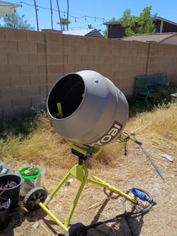 Ryobi concrete mixer 5 cubic ft drum